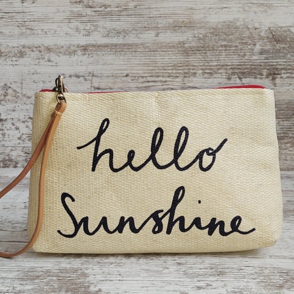 Joules Handbags - NWT🌞 Joules Hello Sunshine Cream Wristlet